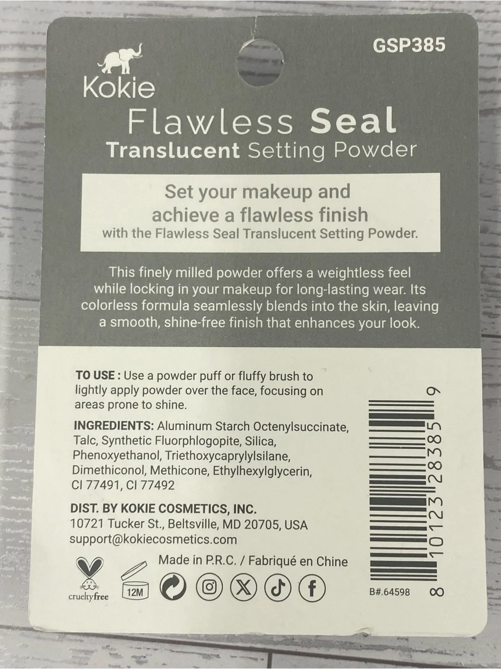 Kokie Flawless Seal Setting Powder HD & Translucent 2 pack